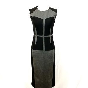 BCBG, Gray and Black Dress, Size 2